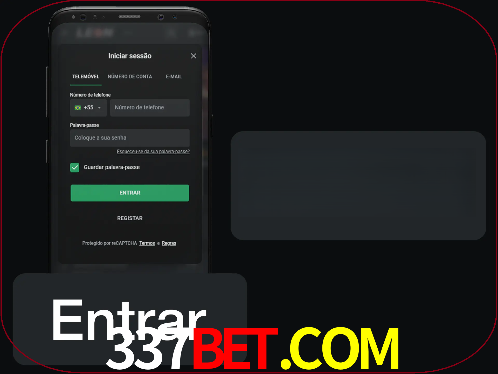Faça o login para começar a apostar e jogar no cassino.
